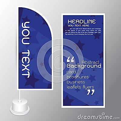 Background Abstract Paper Graphics set Cards brochures flyers blue Vector Illustration