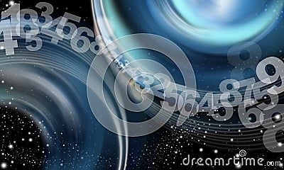 Background abstract sky numbers Stock Photo