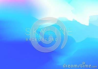 Background with abstract sky in pastel color. Vector Illustration