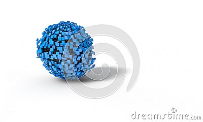 Background of abstract sphere, 3d render Stock Photo