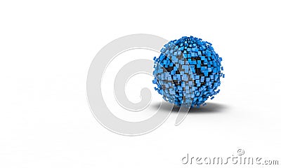 Background of the abstract sphere, 3d render Stock Photo