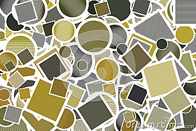 Background abstract square, circle or ellipse with lines, colorful shapes for design. Pattern, surface, canvas & web. Vector Illustration