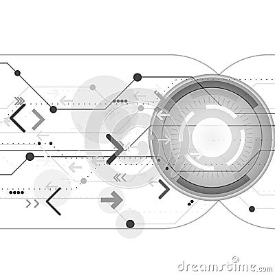 Background abstract technology vectors circles Vector Illustration