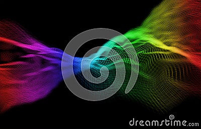 Background abstract wave digital multicolor ripple Stock Photo