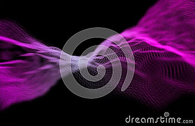 Background abstract wave digital yellow purple ripple Stock Photo