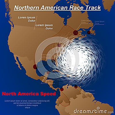 Northern America hurricane Vector Illustration