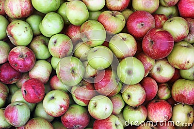 Background of apples. Green apples Stock Photo