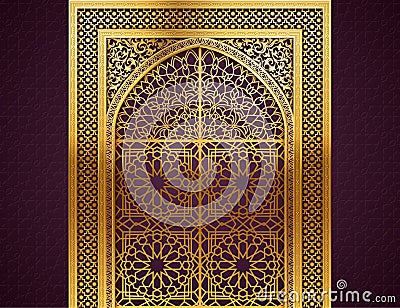 Background with Arabic Pattern Vector Illustration