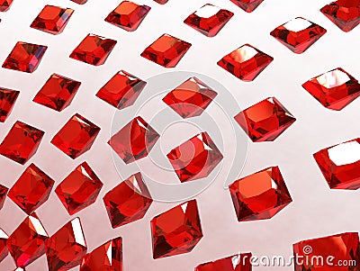 Background array of square garnets Stock Photo