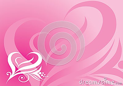 Background from artistic heart shape Vector Illustration