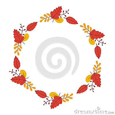 Background autumn leaves in Orange, Beige, Brown and Yellow. autumn greeting cards. autumn leaves Seamless pattern for textile, Vector Illustration