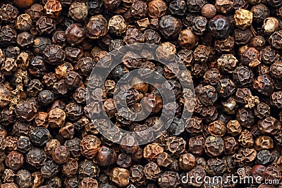 Background of black peppercorn Stock Photo