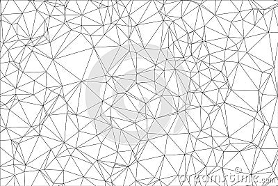 Background black and white polygon. Vector Illustration