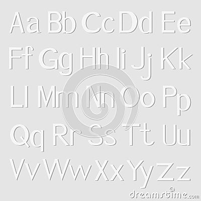 Background with block letters of the english alphabet. Vector Illustration