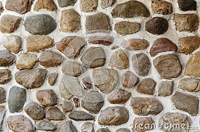 Background block multicolored cobblestone texture abstract. Wall. Stock Photo