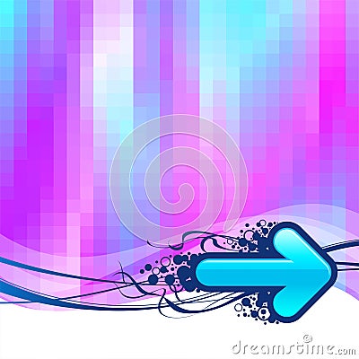 Background with blue arrows Vector Illustration