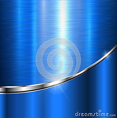 Background blue metal Vector Illustration