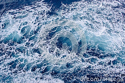 Background blue waves of the sea Stock Photo