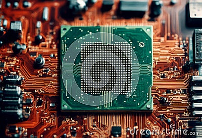 background board mainboard main close abstract logic system motherboard electronic cpu mobo computer circuit technology chips Stock Photo