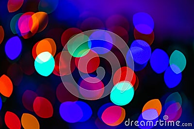 Background with bokeh and colorful lights Stock Photo