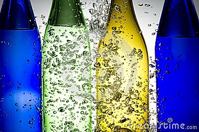 Background with bottle Stock Photo