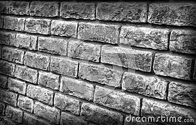 Background from the brickwork in black and white tones Stock Photo