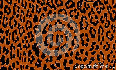 Background with brown leopard skin texture Vector Illustration