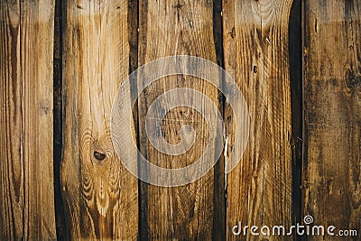 Background of brown old natural wood planks Dark aged empty rural room with tree floor pattern texture Closeup gold view surface Stock Photo