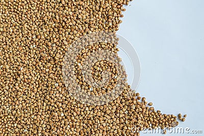 Background from buckwheat. Stock Photo