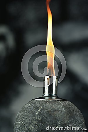 Background of a buddha and fire Stock Photo