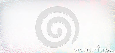 Background for captions on the video. Cube hexagon pattern vector background Vector Illustration