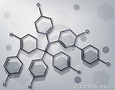 Background with chemical molecules Cartoon Illustration