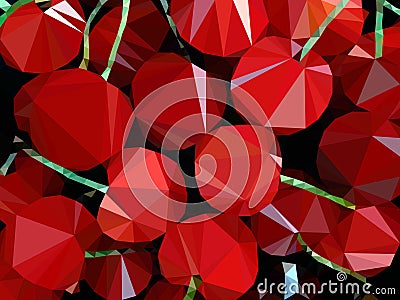 Background_Cherries_01 Vector Illustration