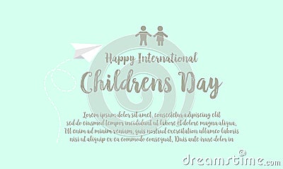 Background childrens day design style Vector Illustration