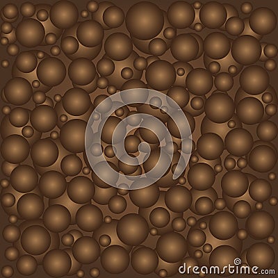 Background of chocolate balls Vector Illustration