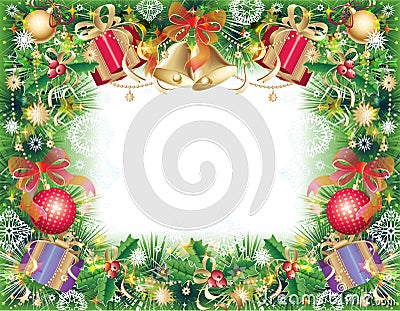 Background with christmas symbols Stock Photo