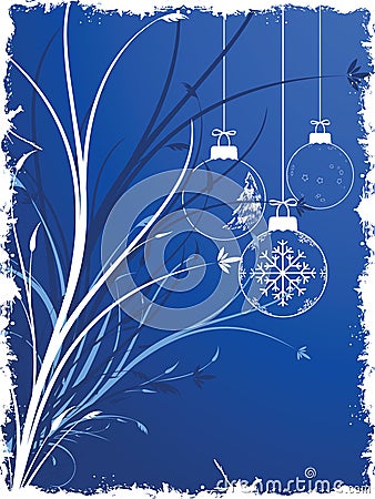 Background with Christmas toys Vector Illustration