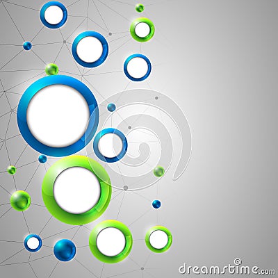 Background with circles Vector Illustration