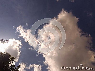 Background clouds and blue sky. Stock Photo
