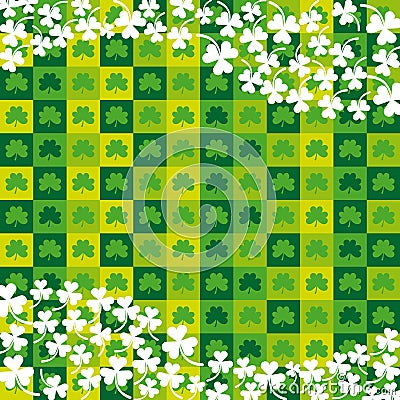 background of clovers Cartoon Illustration