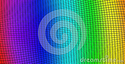 Background of colored squares with distortion Stock Photo