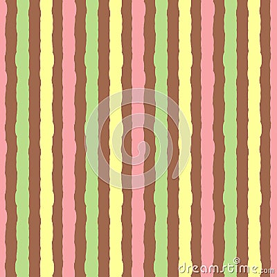 Background with colored vertical stripes. Seamless pattern painted rough brush. Vector Illustration