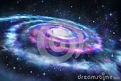 Background of colorful galaxy in the universe Stock Photo