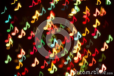 Background of colorful music notes Stock Photo