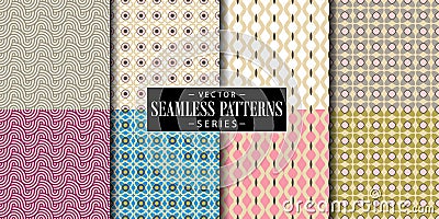 Background with colorful pattern collection Free Vector Vector Illustration