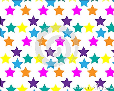 Background with colorful stars Vector Illustration