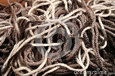 Background composed of worsted and yarn Stock Photo