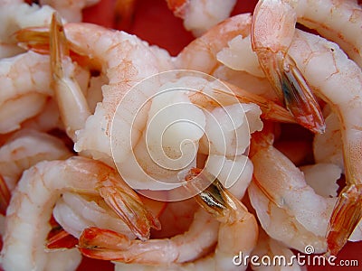 Background of cooked shrimp Stock Photo