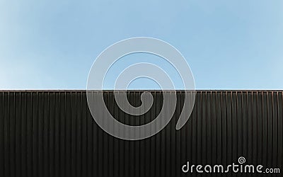 Background with copy space of construction ceiling and blue sky Stock Photo