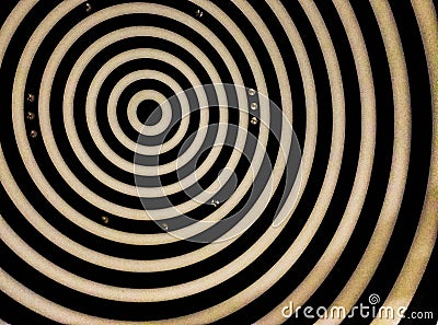 Background created by a photograph of the part to look at in an optical instrument to assess the view, white and black rings that Stock Photo